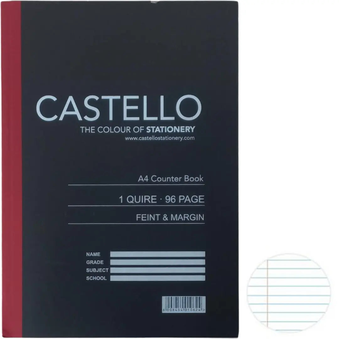 A4 Hardcover 1 Quire Feint And Margin 96 Page, Castello Honey Bee Online