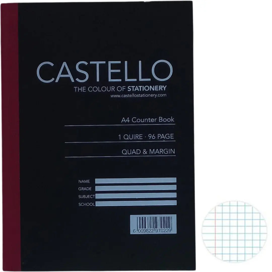 A4 Hardcover 1 Quire Quad And Margin 96 Page - Castello Honey Bee Online