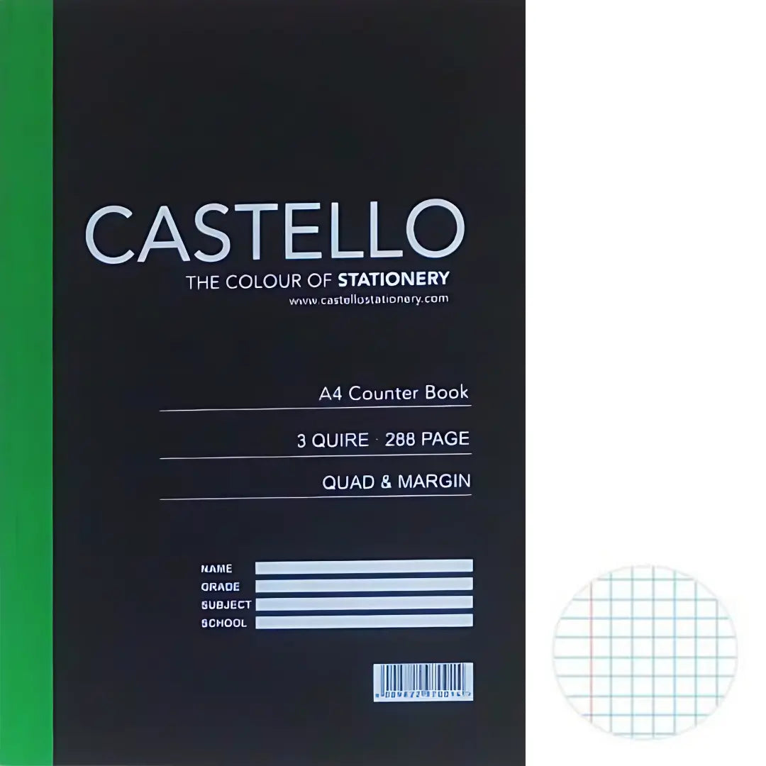 A4 Hardcover 3 Quire Quad And Margin 288 Pages, Castello Honey Bee Online