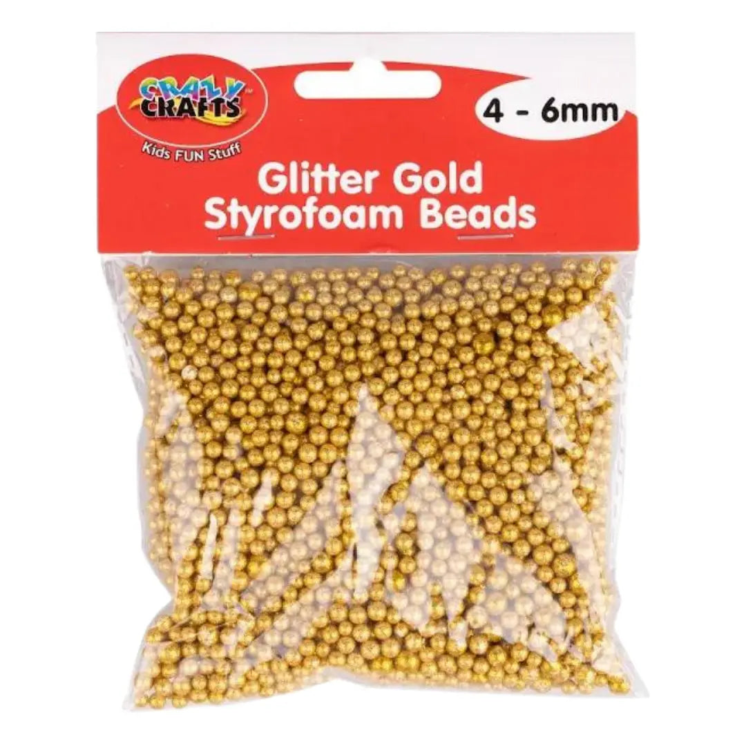 Crazy Craft Styrofoam Beads - Glitter Gold Honey Bee