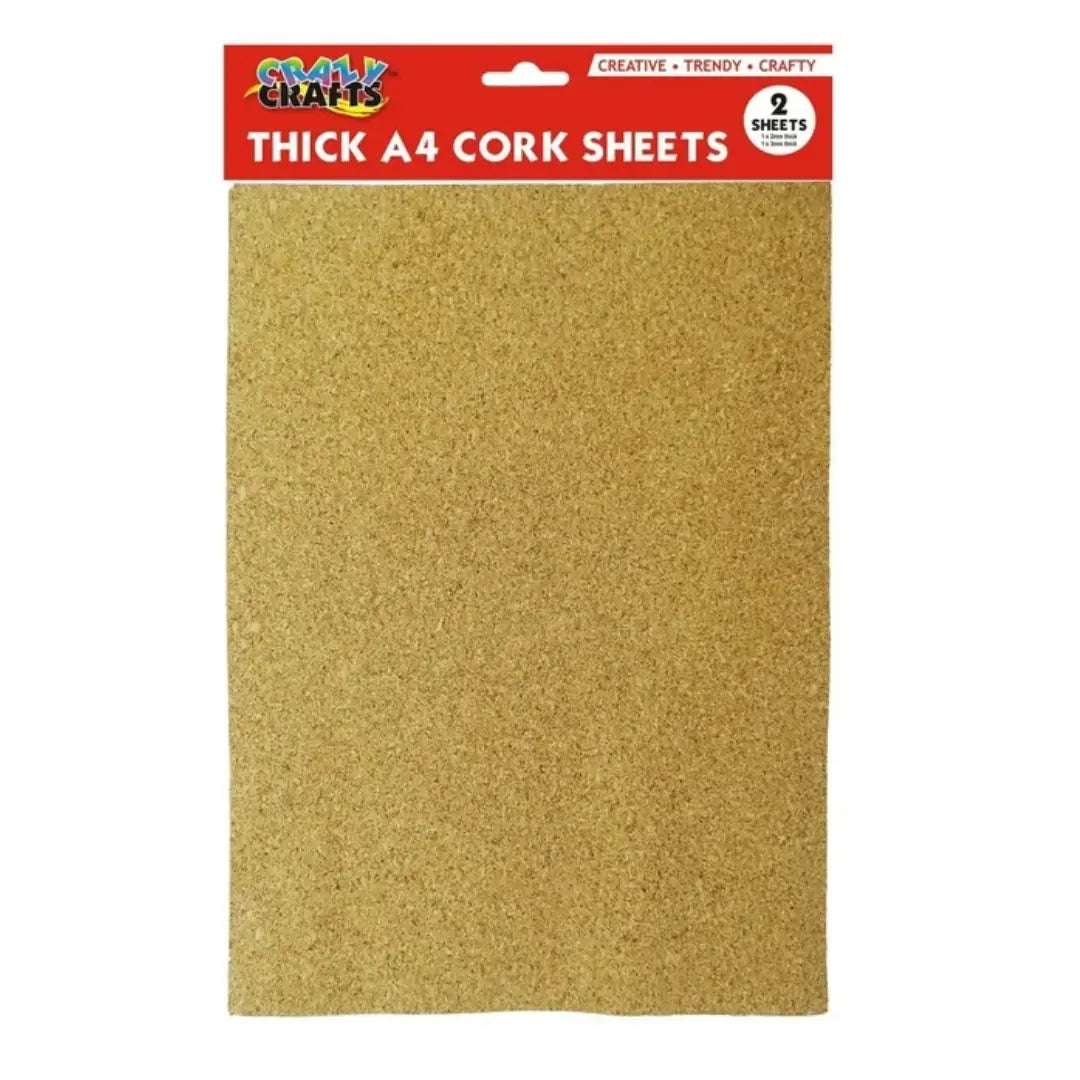 Crazy Crafts A4 Cork Sheets - 2 Sheets Honey Bee Online