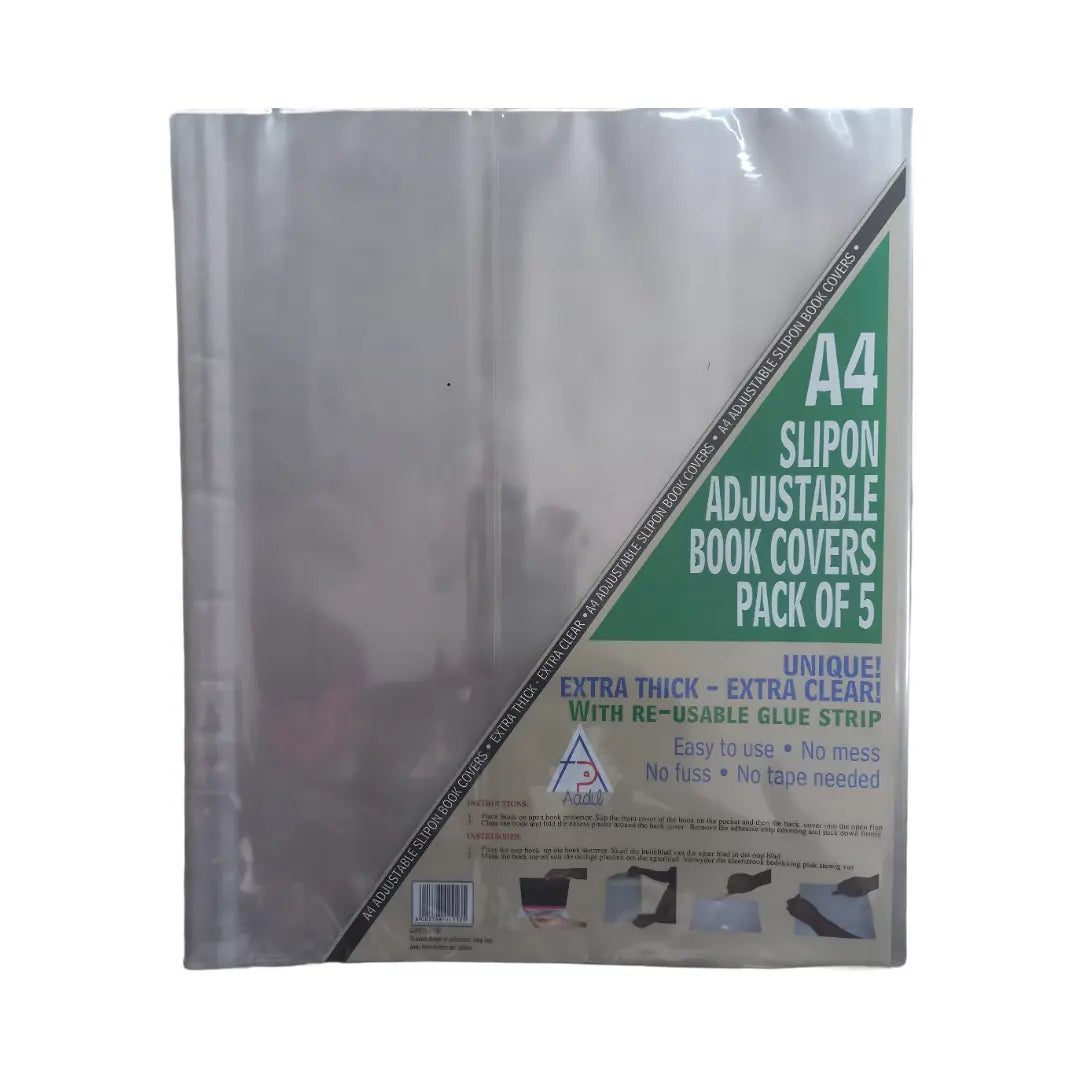 A4 Slip on Adjustable Book Covers Pack of 5 - Extra Thick Honey Bee