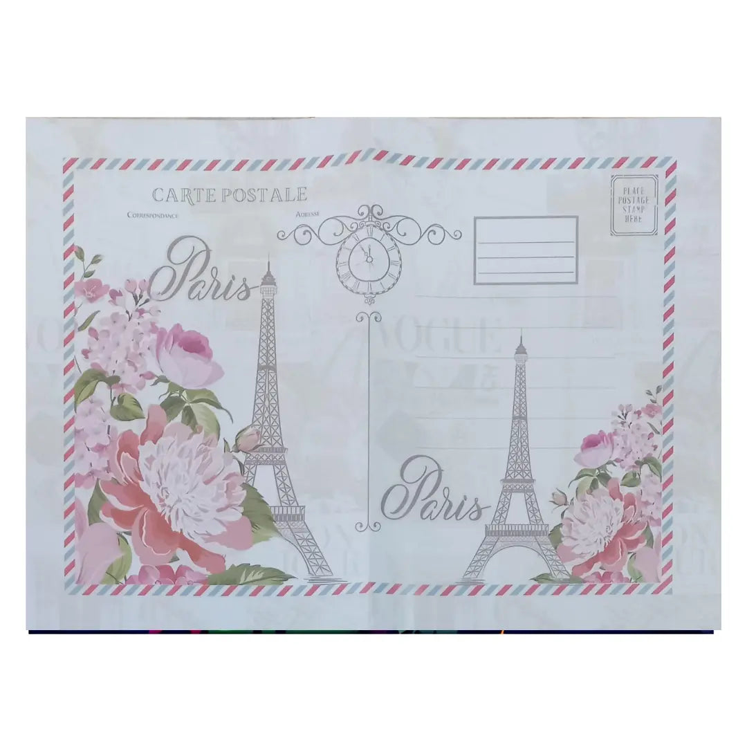 A4 Precut Book Covers - Paris Letter Design - Pack of 5 Honey Bee Online