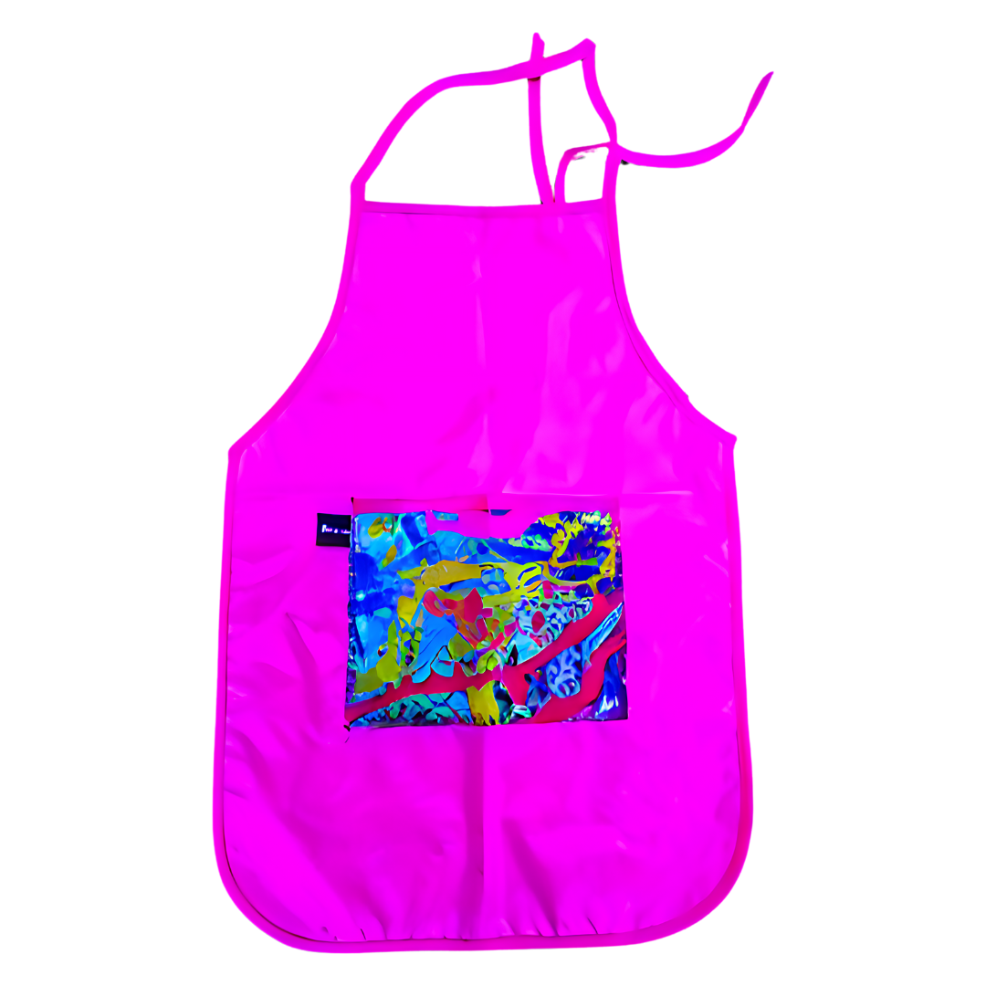 Plastic Kiddies Aprons - Splash Designed, Pink