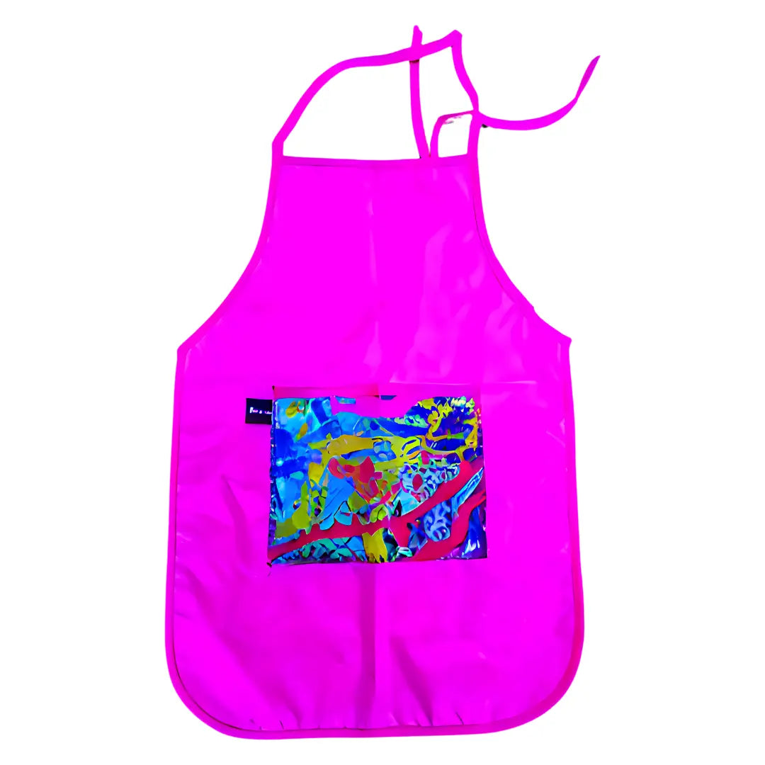 Plastic Kiddies Aprons - Splash Designed, Pink Honey Bee
