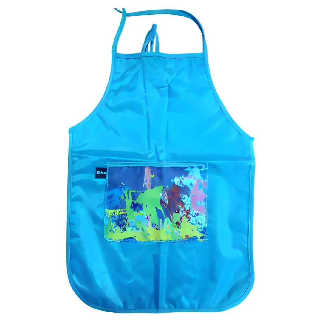 Plastic Kiddies Aprons - Splash Designed, Turquoise Honey Bee