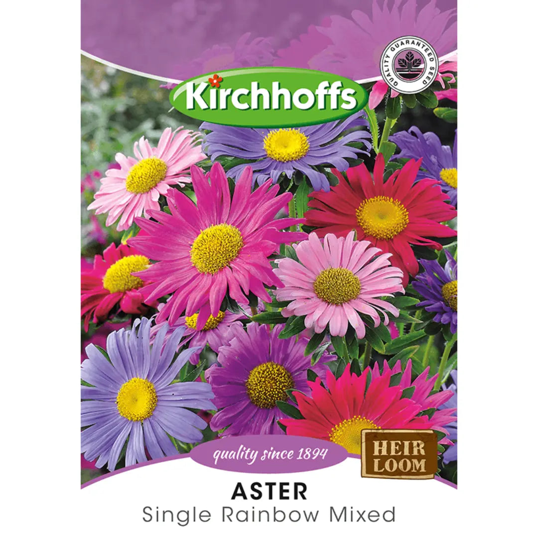 Aster (Single Rainbow Mixed) - Kirchhoff Seeds, Flowers Kirchhoffs