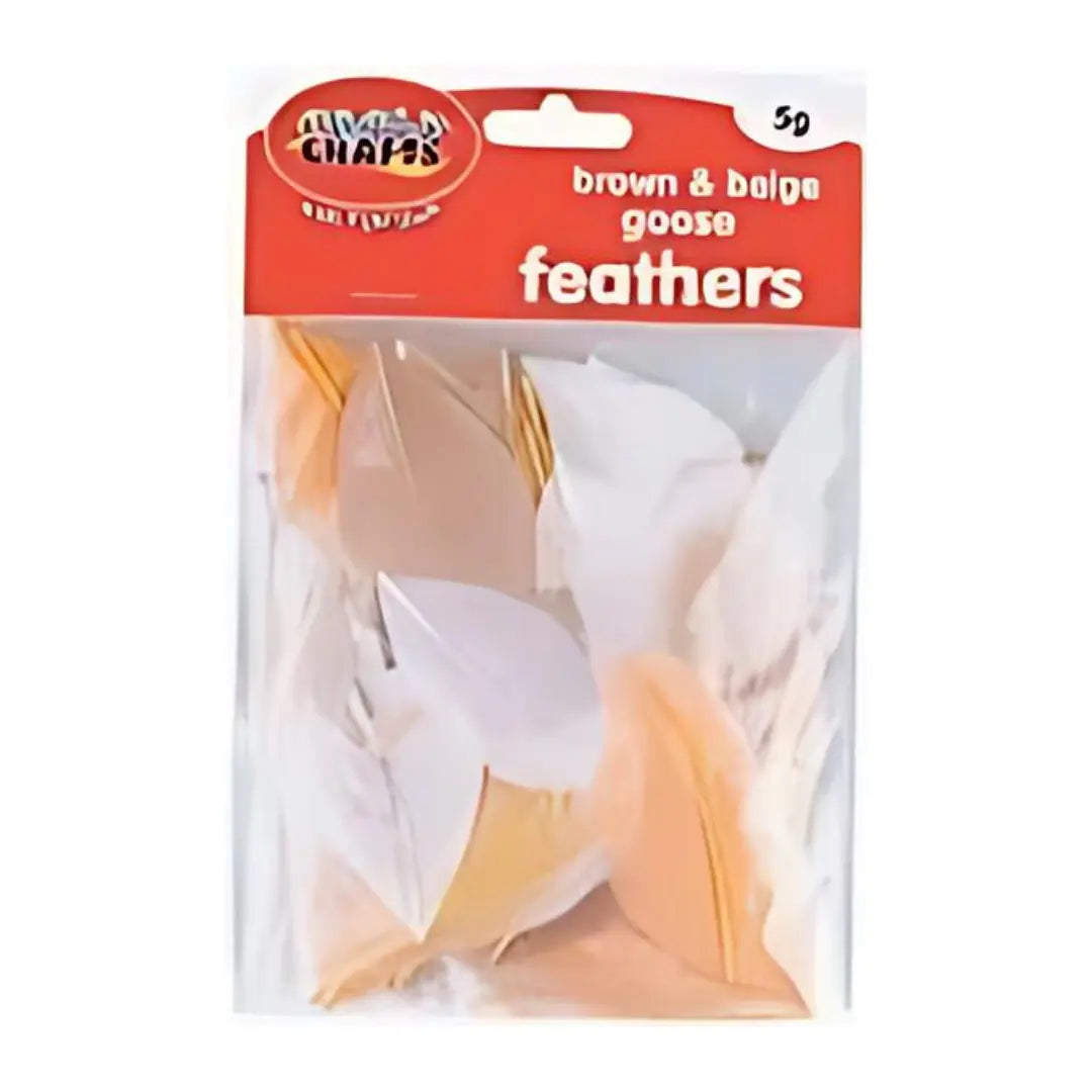 Crazy Crafts Mixed Goose Feathers - Standard, Assorted Colours, 5g Crazy Crafts