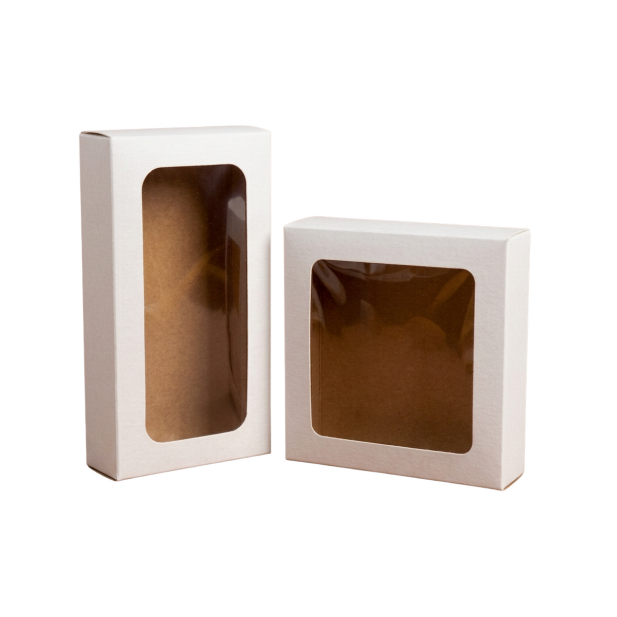 Biscuit Boxes White With Window Assorted Sizes
