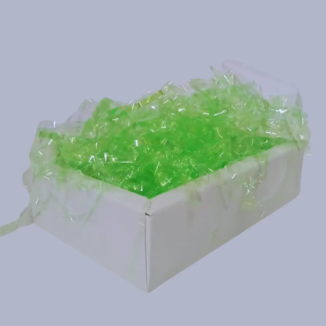 Cellophane Shreds - Fluorescent Green, 100g Honey Bee Online