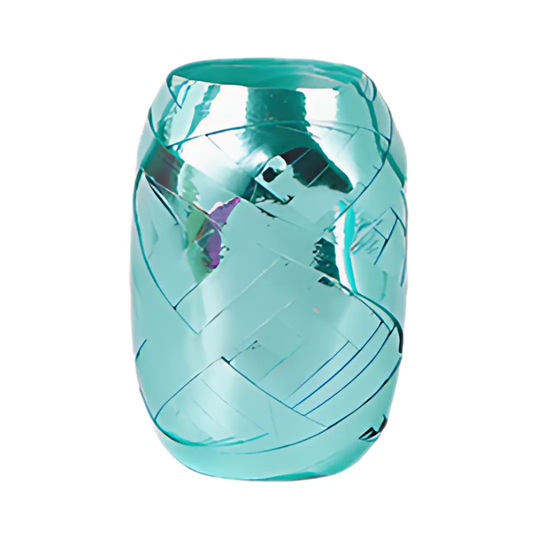 Bobbin Metallic Ribbon - Poly Ribbon, Cyan, 20m Upikit