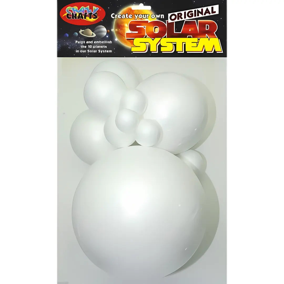 DIY Solar System - Polystyrene, 10pc Crazy Crafts