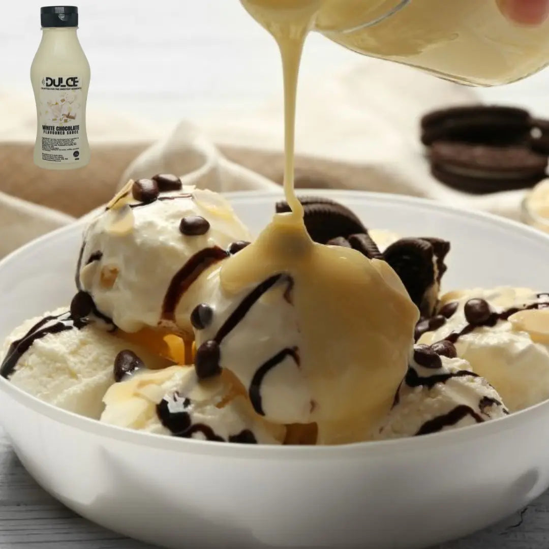 Dulce White Chocolate Sauce - 5kg Bulk Desert Topping Honey Bee