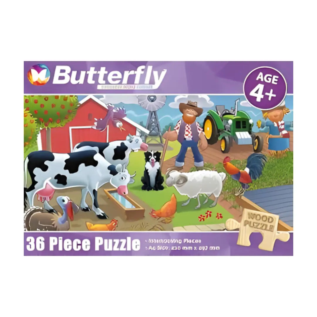 Farmyard Wooden Puzzle 36pcs BUTTERFLY