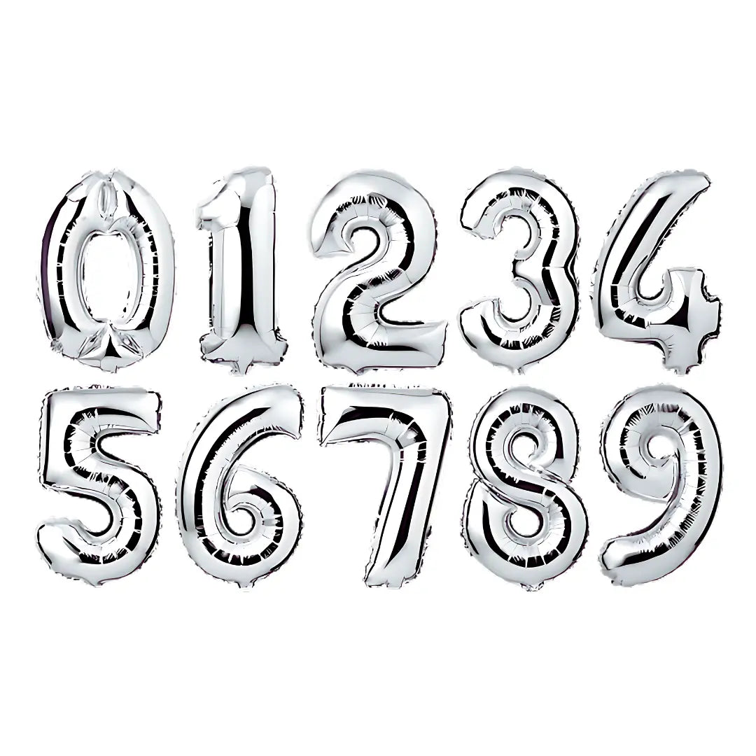 Foil Balloons - Numbers, Silver Honey Bee Online