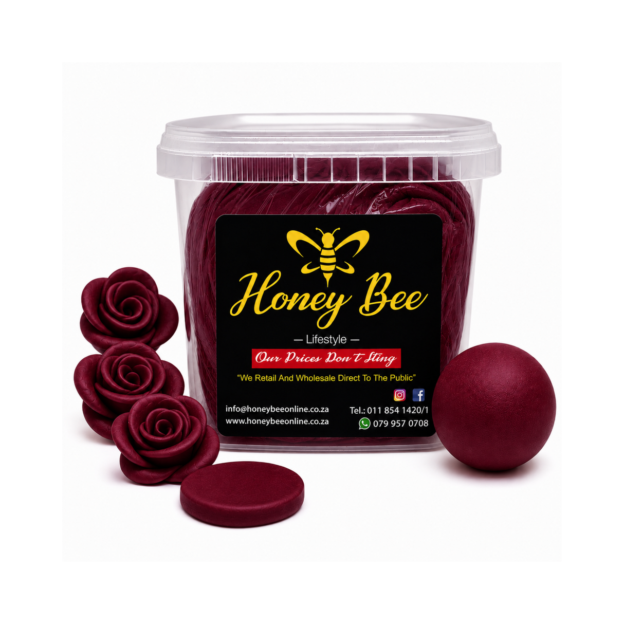 Premium Coloured Fondant – Ruby Red, Assorted Sizes