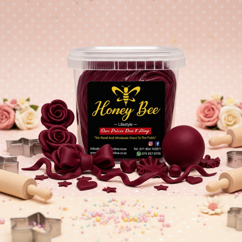 Premium Coloured Fondant – Ruby Red, Assorted Sizes