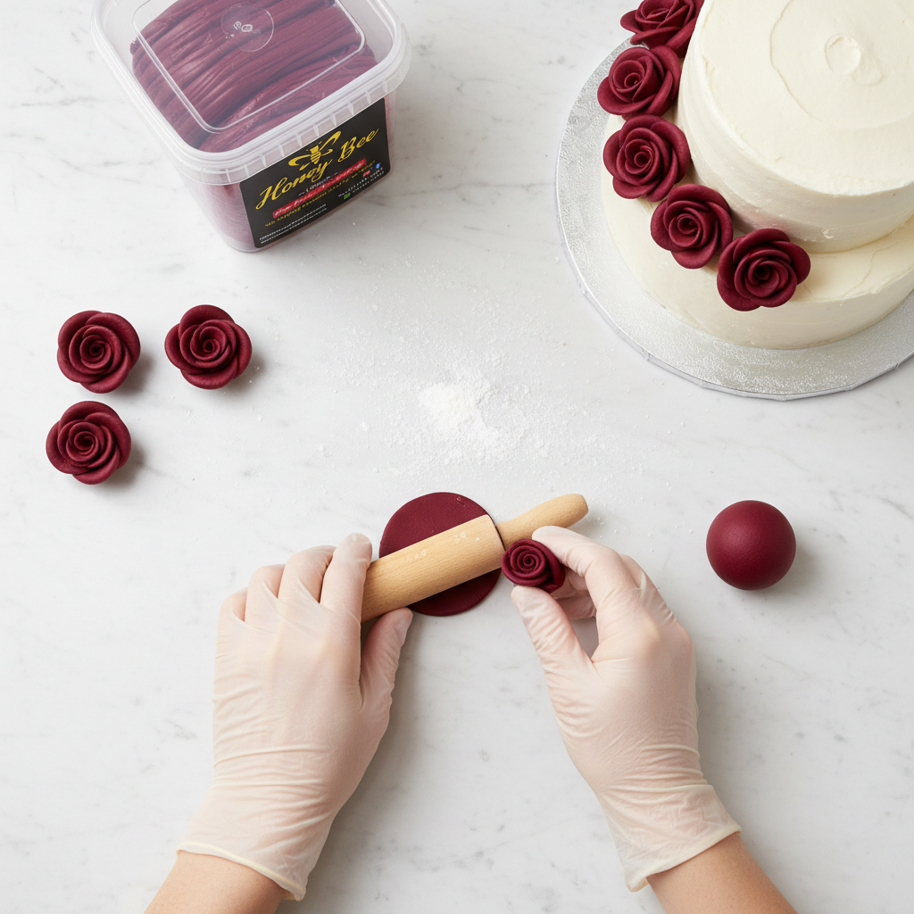 Premium Coloured Fondant – Ruby Red, Assorted Sizes