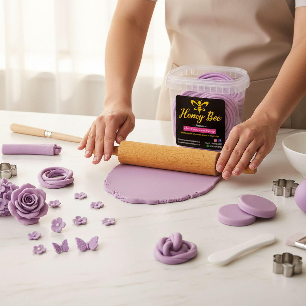 Premium Coloured Fondant – Light Purple, Assorted Sizes
