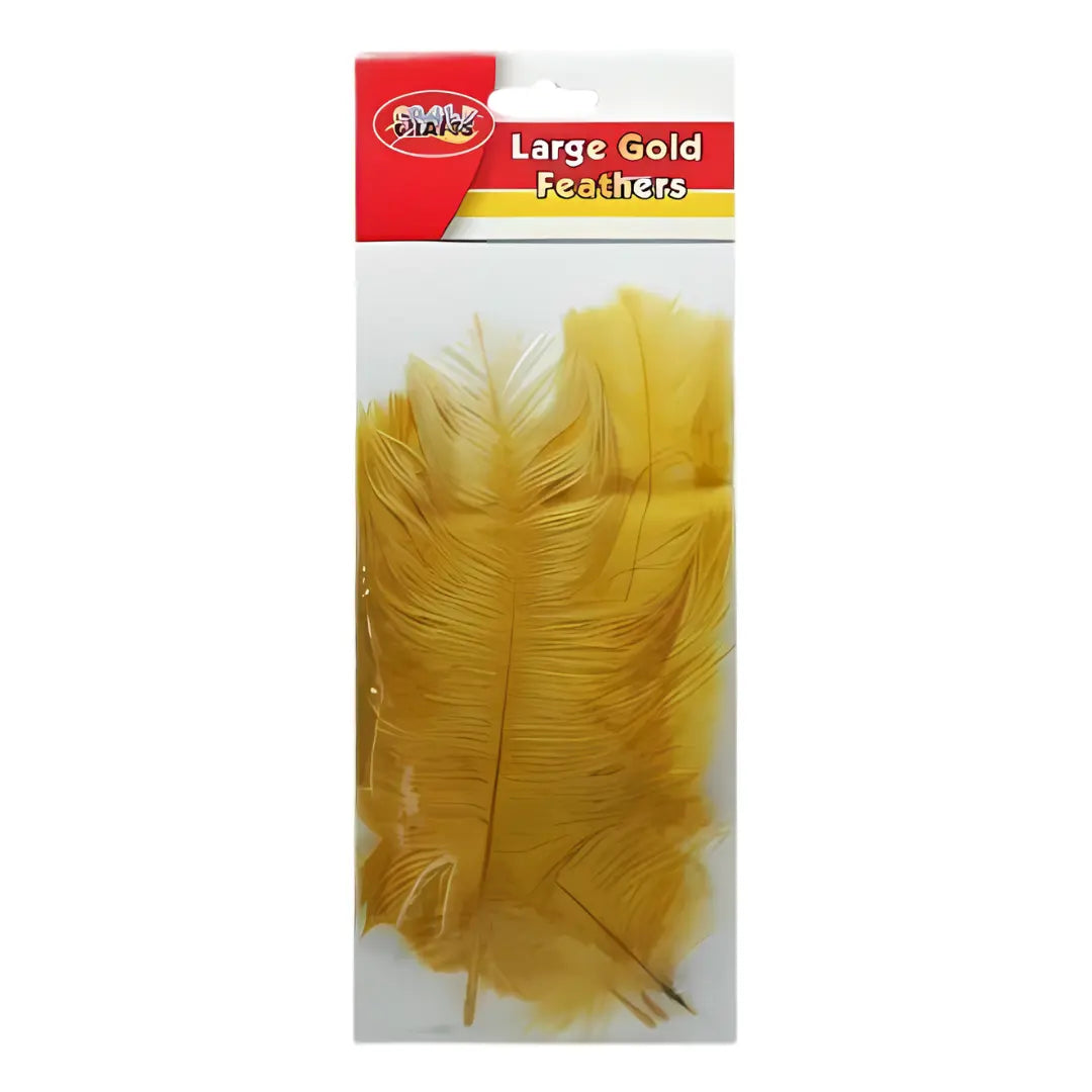 Crazy Crafts Mixed Goose Feathers - Large, Assorted Colours, 5pcs Crazy Crafts