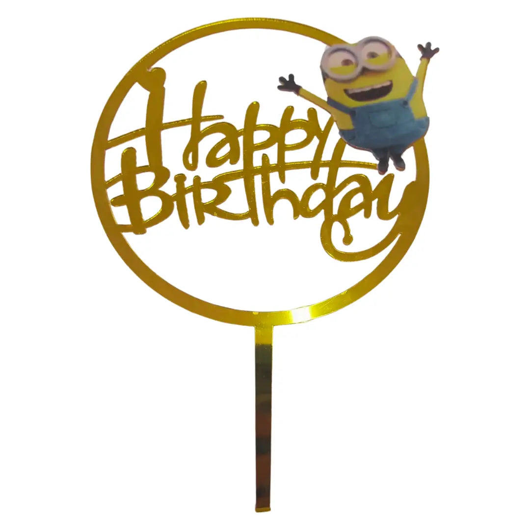 Character Cake toppers - Acrylic, Happy Birthday Honey Bee