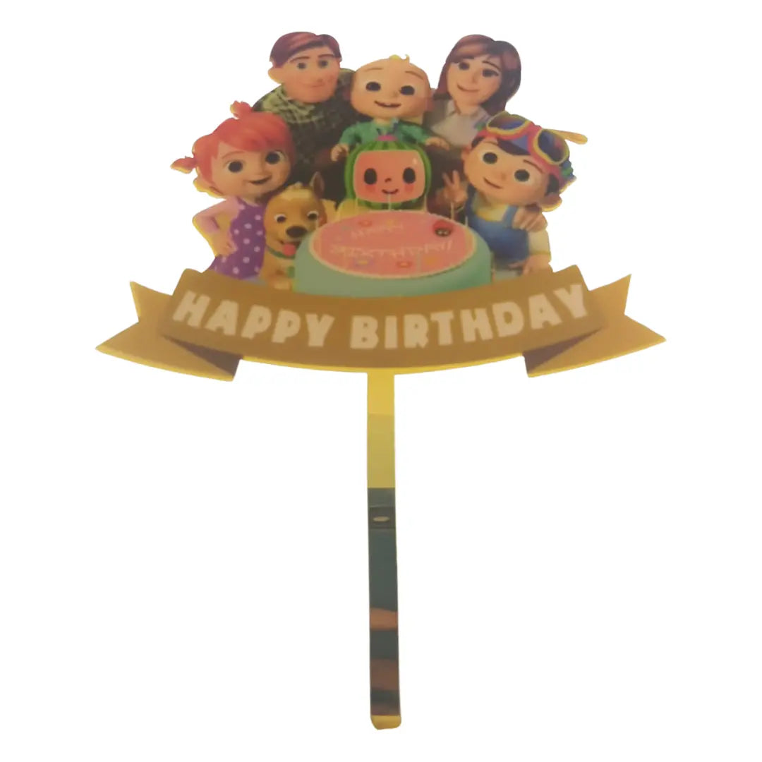 Character Cake toppers - Acrylic, Happy Birthday Honey Bee