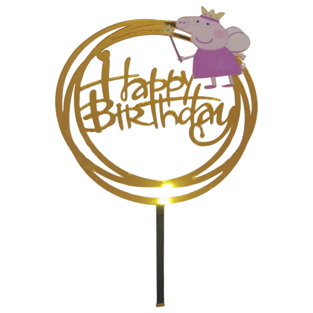 Character Cake toppers - Acrylic, Happy Birthday Honey Bee