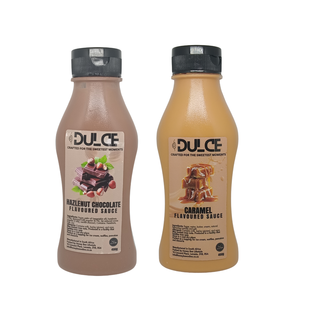 Dulce Hazelnut & Caramel Chocolate Sauce Combo