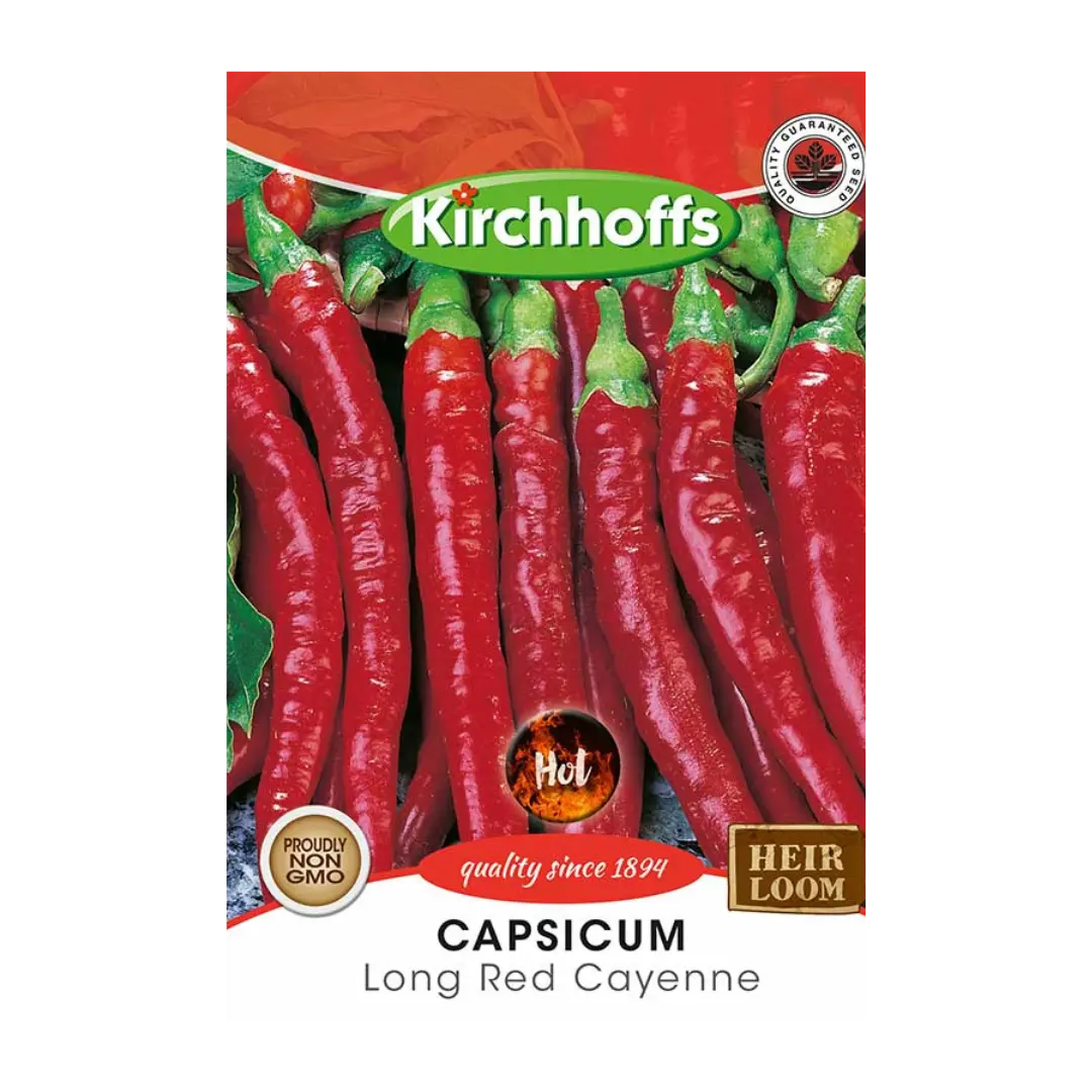 Capsicum (Long Red Cayenne) - Kirchhoff Seeds, Vegetables Kirchhoffs