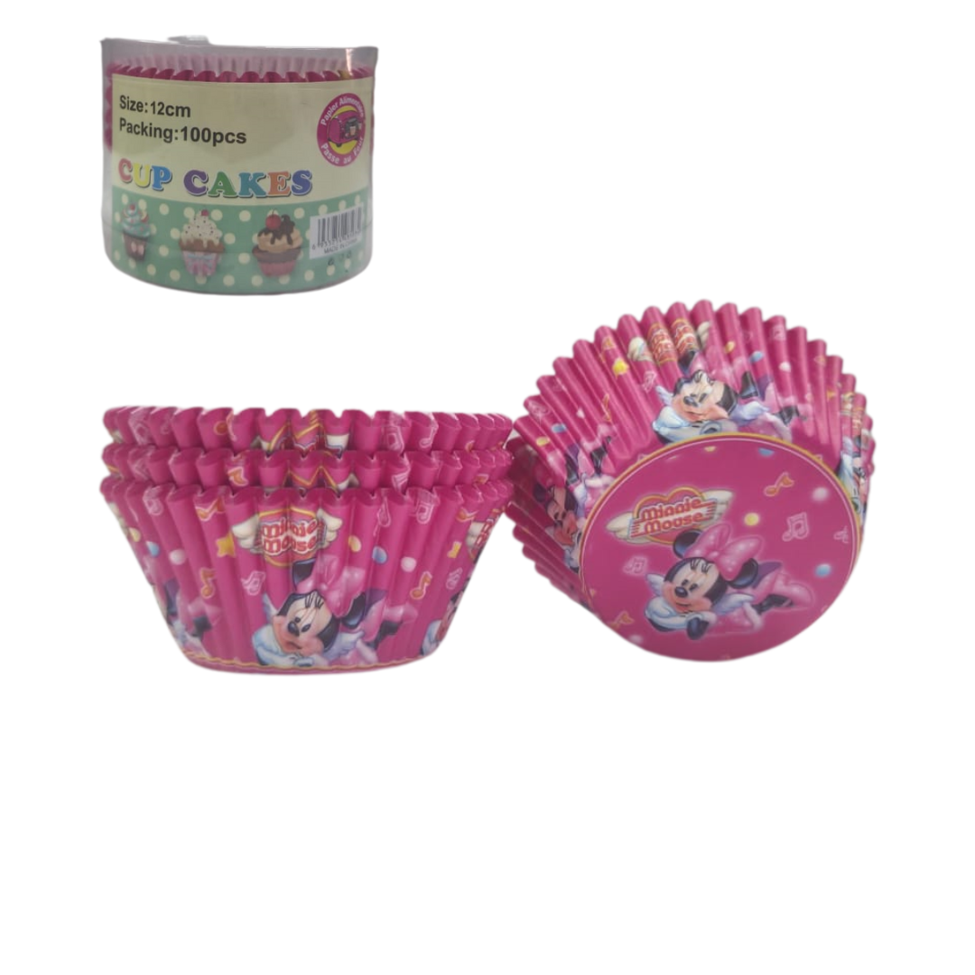 Character Muffin Cups - 100pcs, Assorted Designs