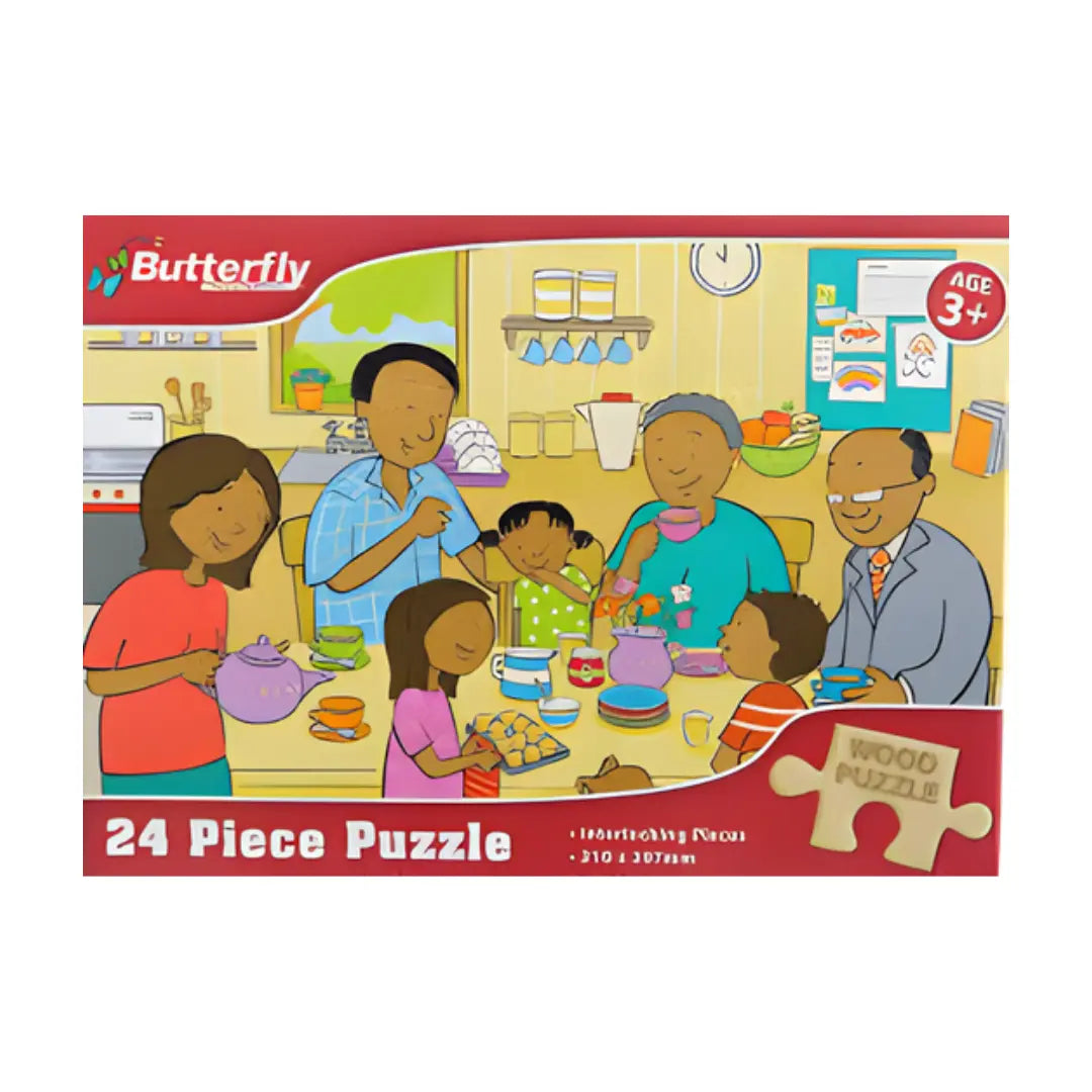 My Family Wooden Puzzle 24pc BUTTERFLY