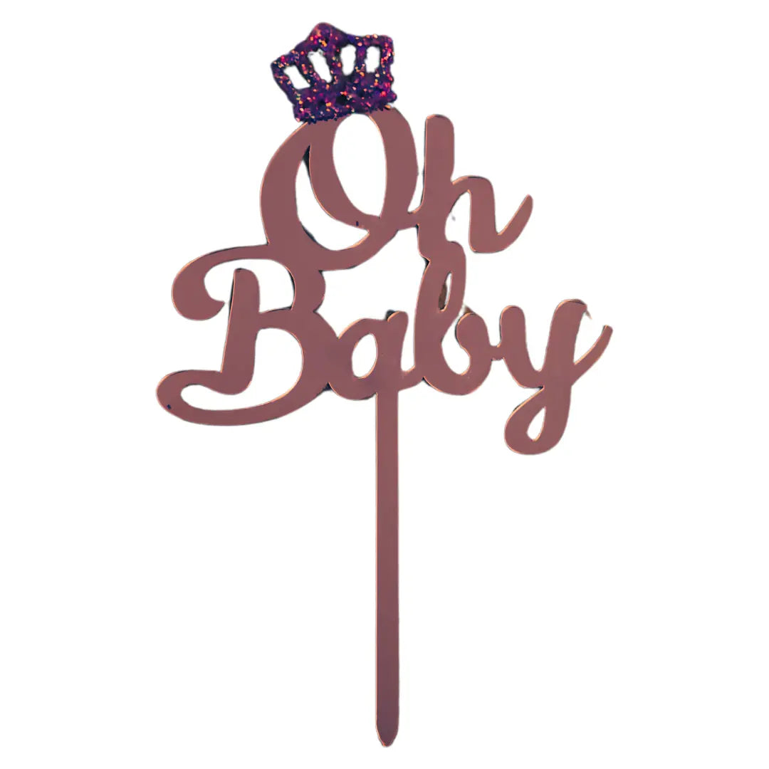 Cake Toppers or Baby Shower Cakes - Acrylic, Oh Baby, Mom To Be, Its a Boy, Its A Girl Honey Bee