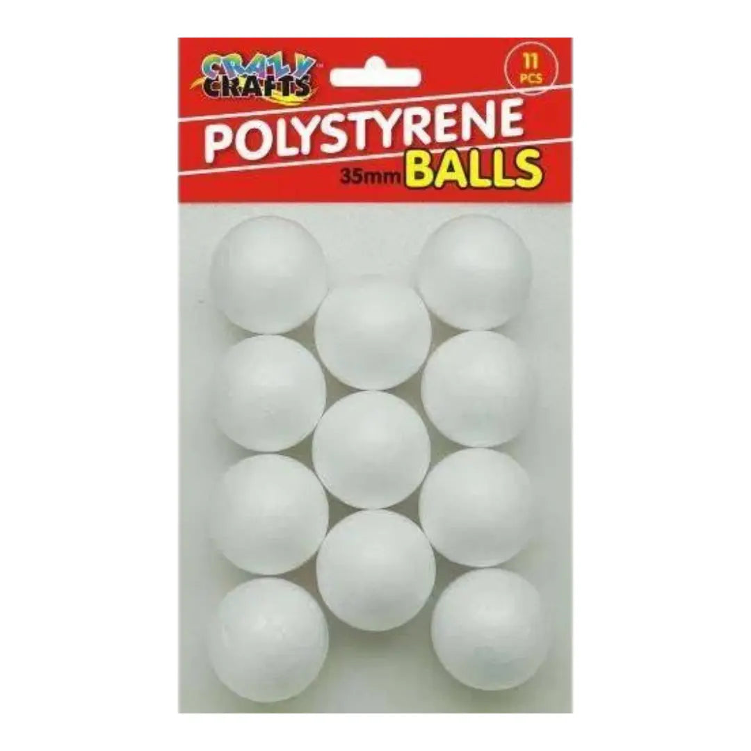 Polystyrene Balls - 35mm, 11's Crazy Crafts