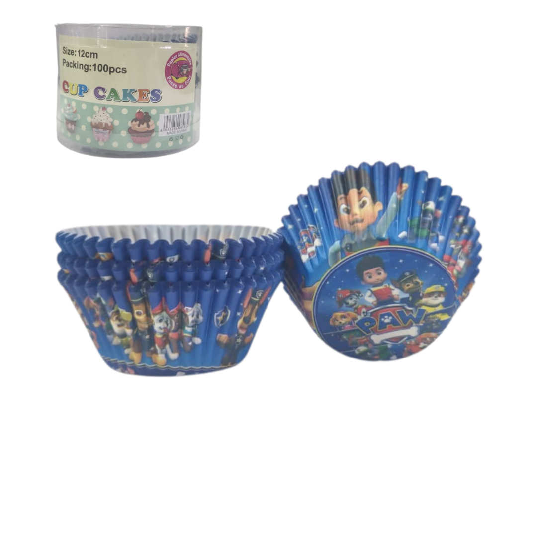 Character Muffin Cups - 100pcs, Assorted Designs