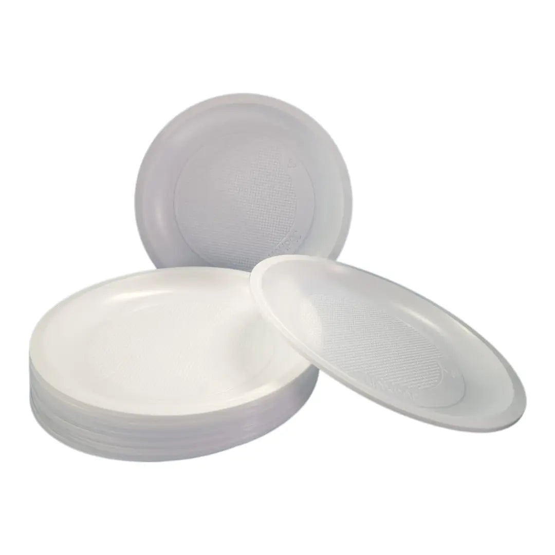 Plastic Plates - White Honey Bee Online