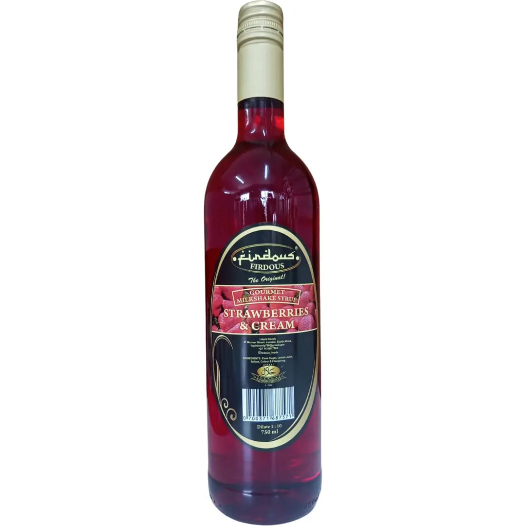 Firdous Strawberries & Cream Syrup - 750ml Honey Bee Online