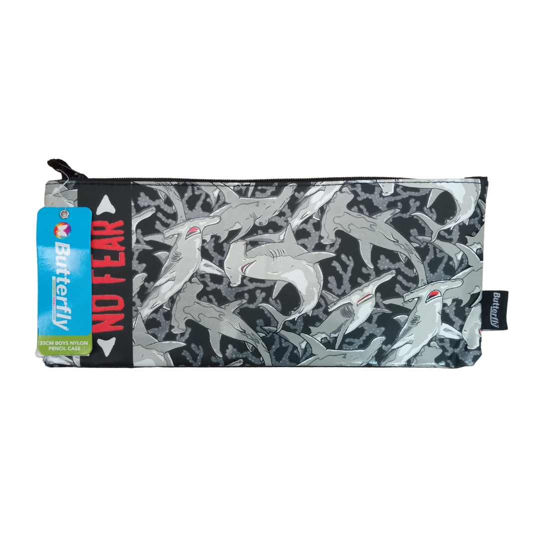 Butterfly Pencil Case - Sharks , (33cm)