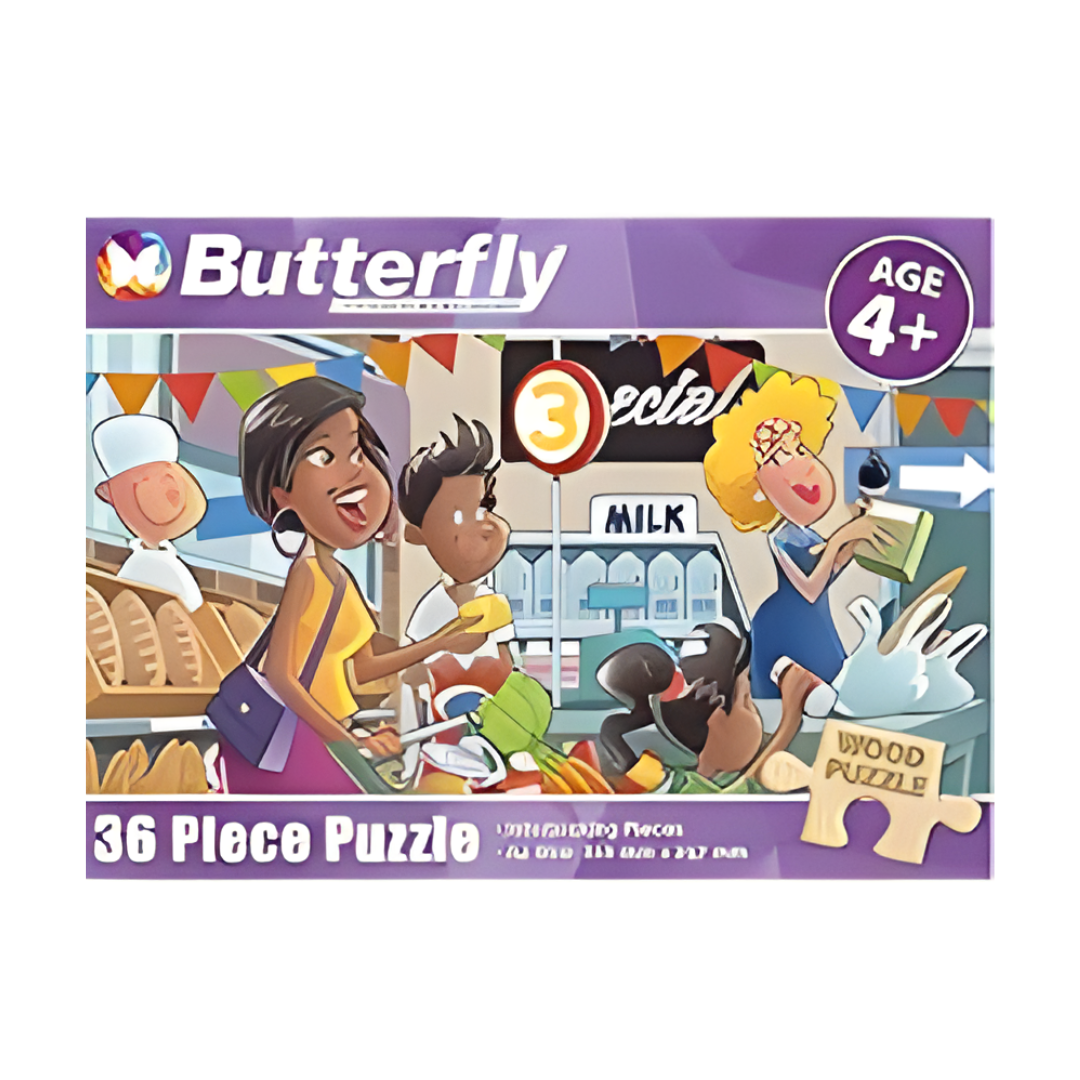 Shopping & Money Wooden Puzzle 36pcs