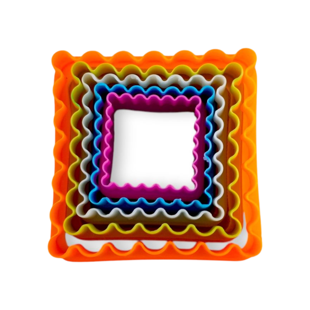 Square Biscuit Plastic Cutter - 5pc