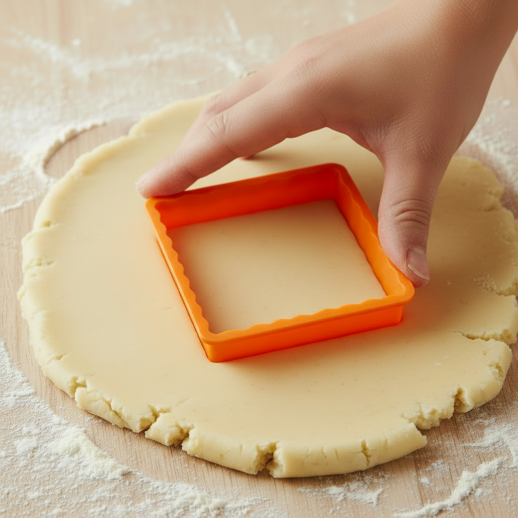 Square Biscuit Plastic Cutter - 5pc