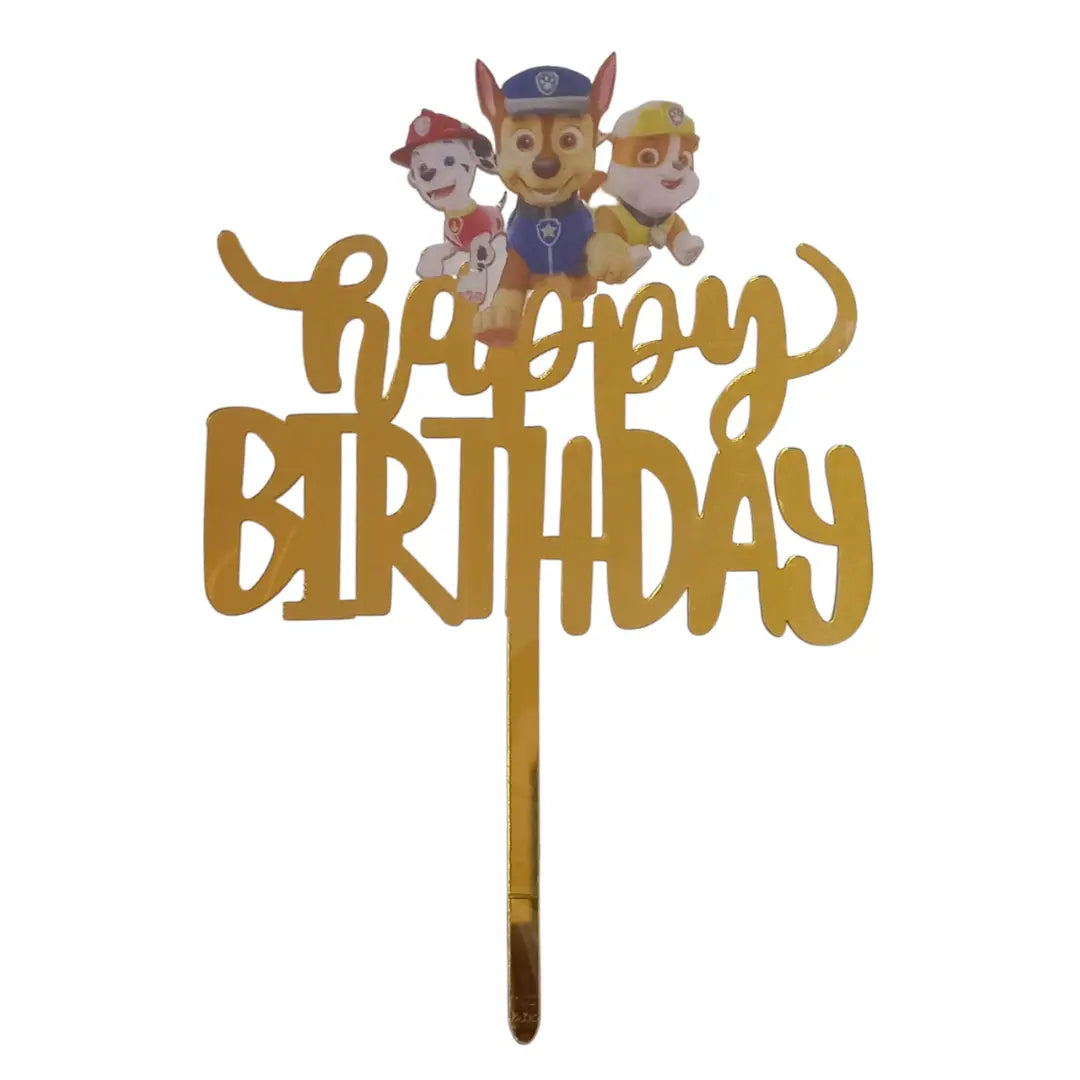 Character Cake toppers - Acrylic, Happy Birthday Honey Bee