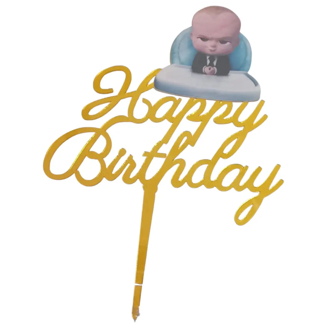 Character Cake toppers - Acrylic, Happy Birthday Honey Bee