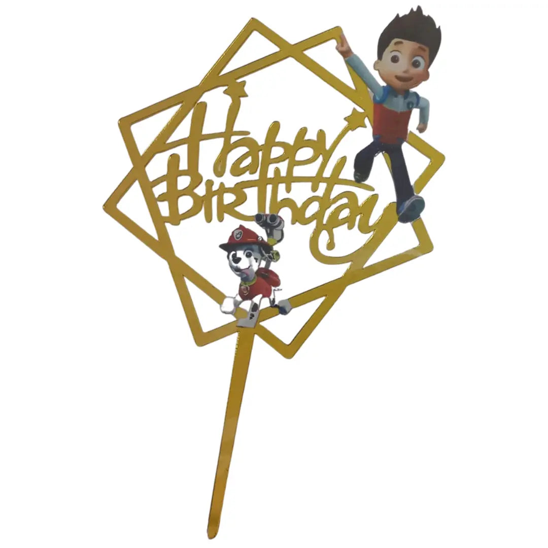 Character Cake toppers - Acrylic, Happy Birthday Honey Bee