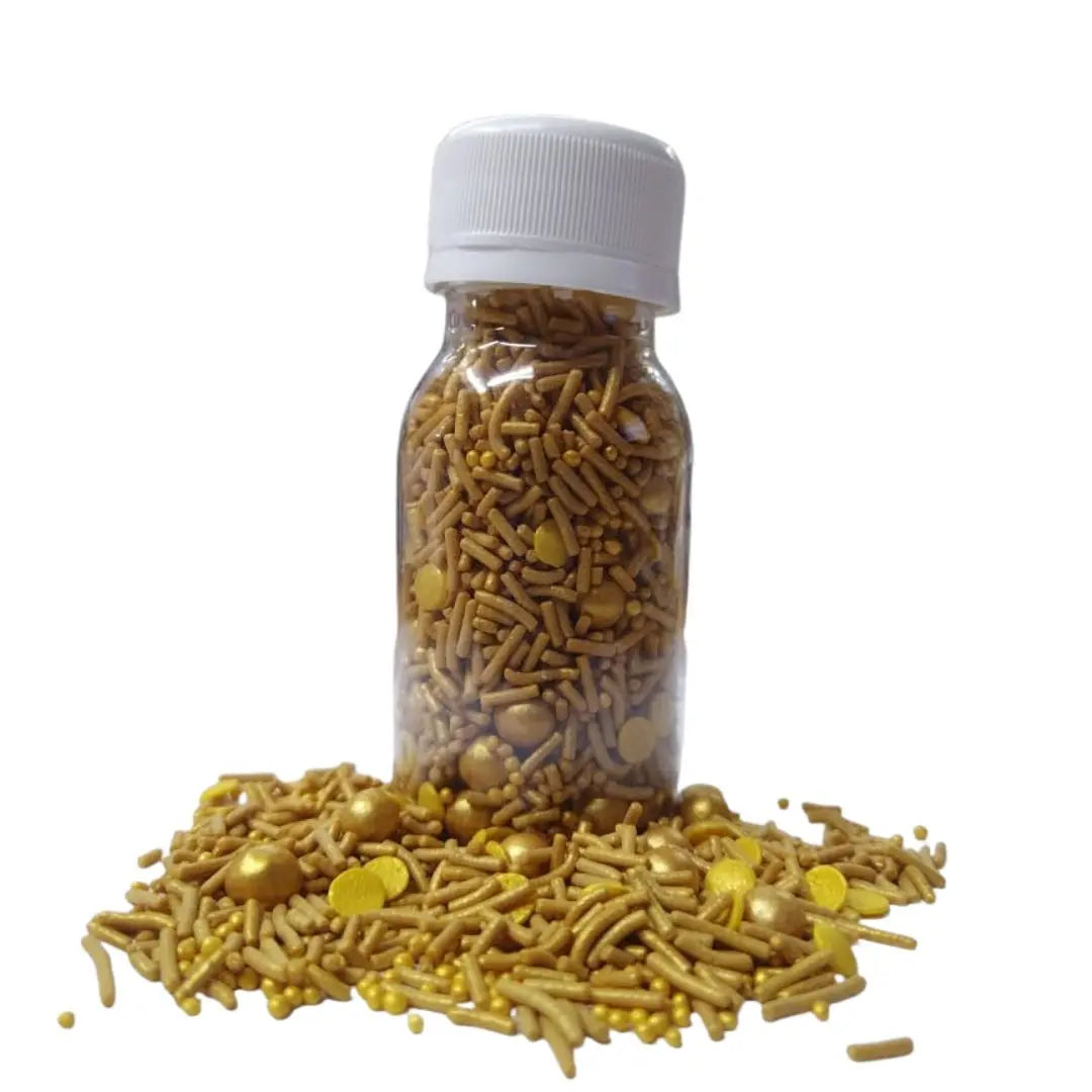 Mixed Sprinkles/ Vermicelli - Assorted Gold, Silver, & Bronze Honey Bee Online
