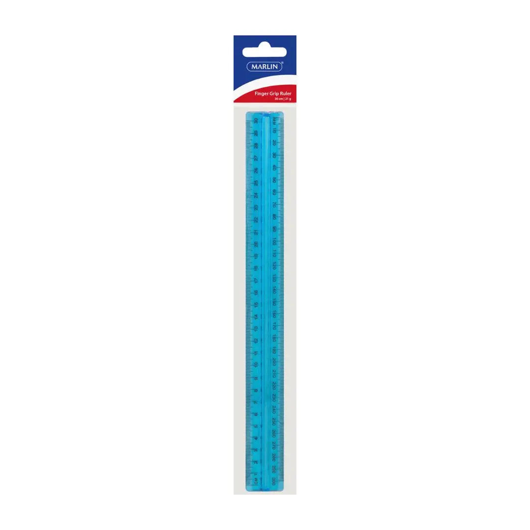 Marlin Finger Grip Ruler Assorted Colours Honey Bee
