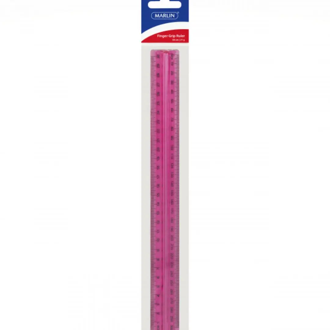 Marlin Finger Grip Ruler Assorted Colours Honey Bee