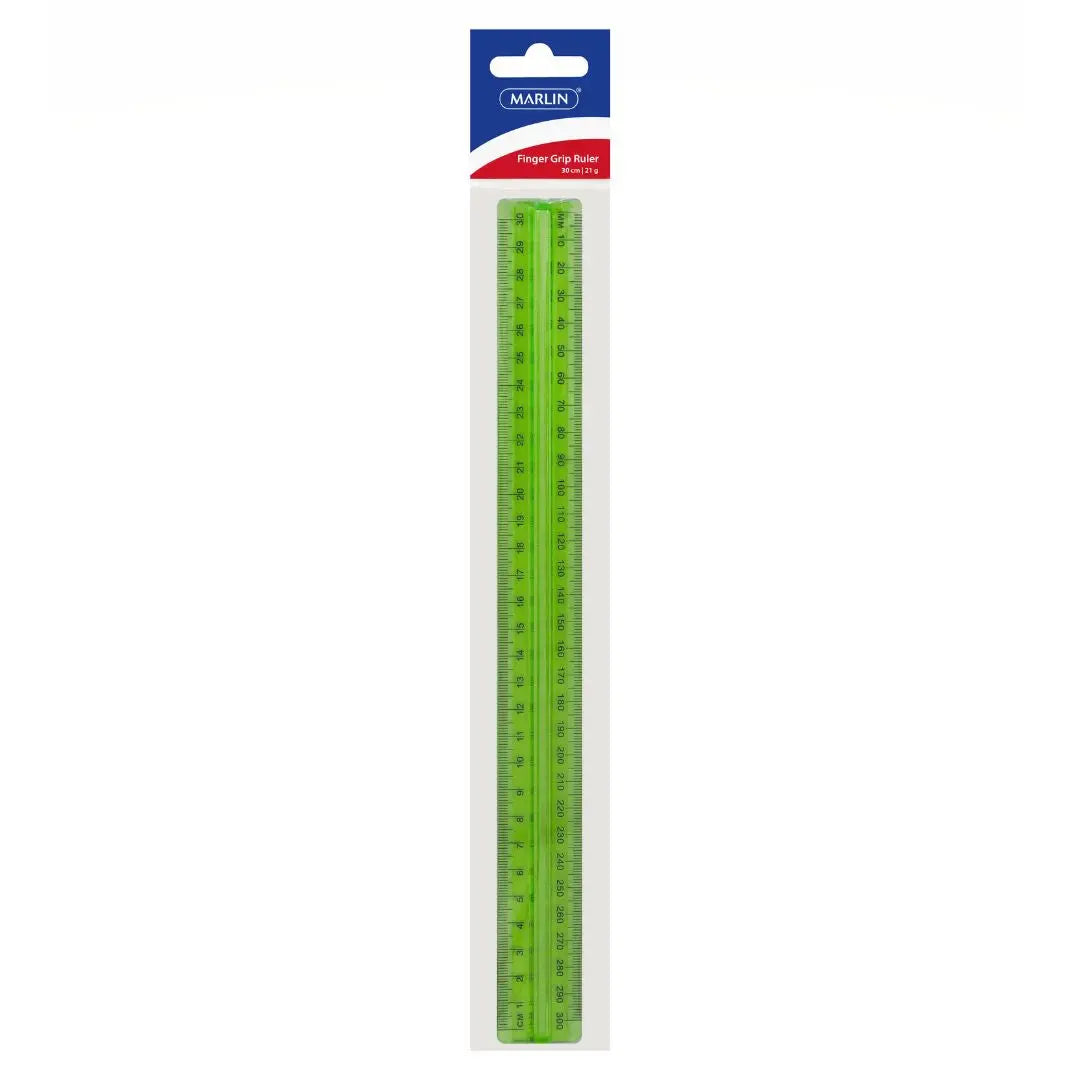 Marlin Finger Grip Ruler Assorted Colours Honey Bee