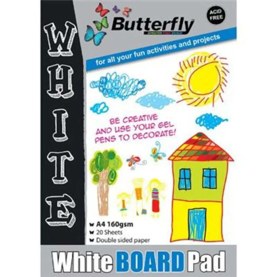 Butterfly White Board Pad Honey Bee