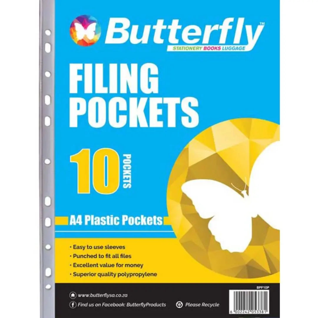 Butterfly Filing Pockets Assorted Packs BUTTERFLY