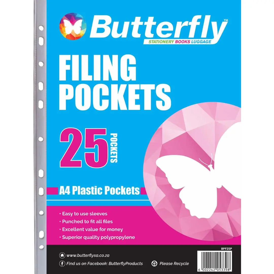 Butterfly Filing Pockets Assorted Packs BUTTERFLY